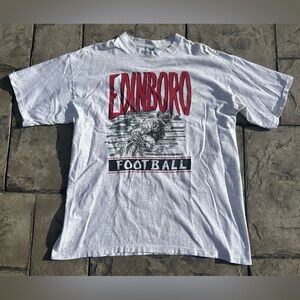 Vintage 90s Edinboro Football PennWest Fighting Scots Single Stitch Grey Tee XL